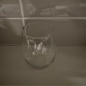 Clear Stemless Wine Glass - Set Piece